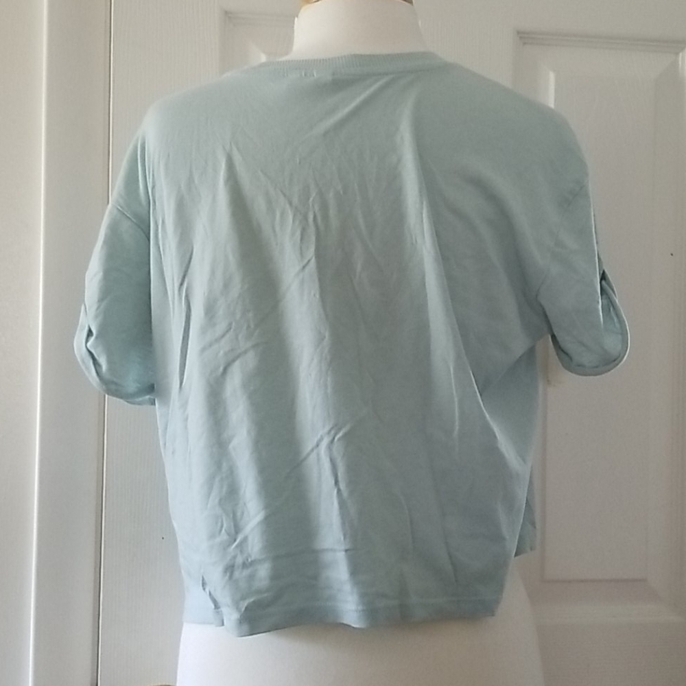H&M basic Blue crop top - Picture 2 of 6